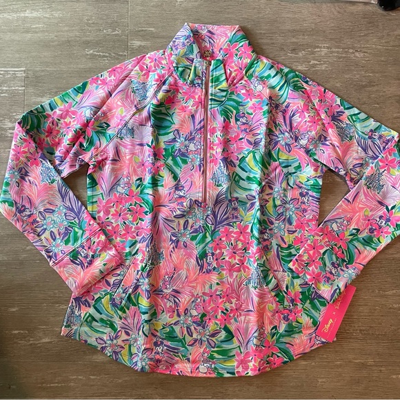 NWT Lilly Pulitzer Disney Parks Minnie Mouse Daisy LP Zip Jacket Skipper Popover - Picture 1 of 6